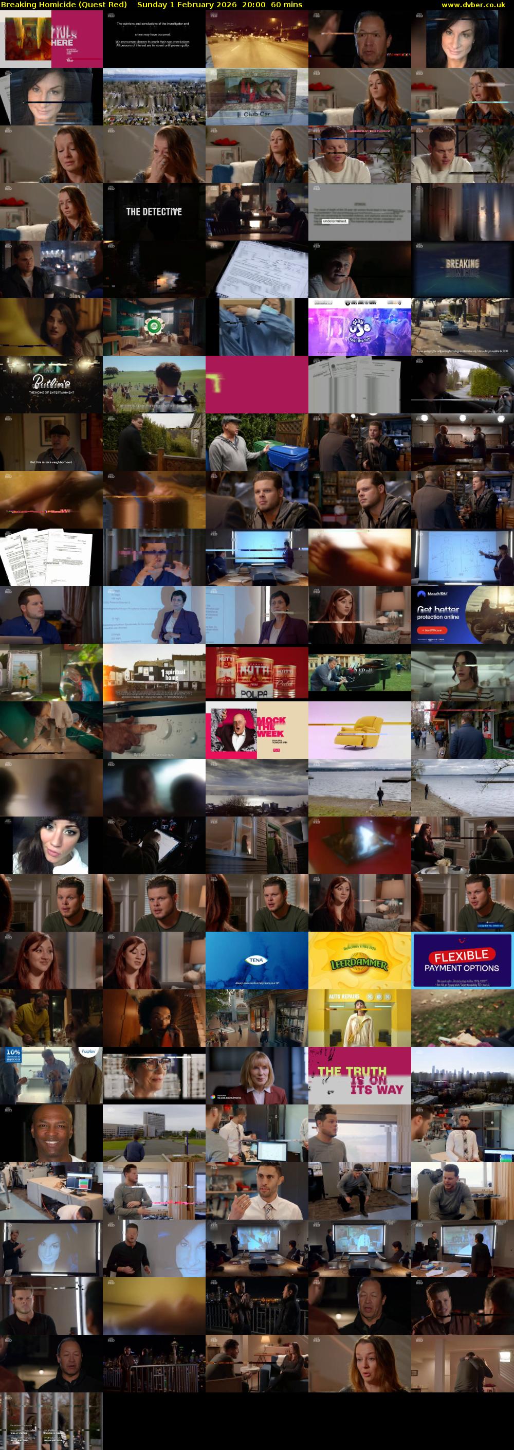 Breaking Homicide (Quest Red) Sunday 1 February 2026 20:00 - 21:00