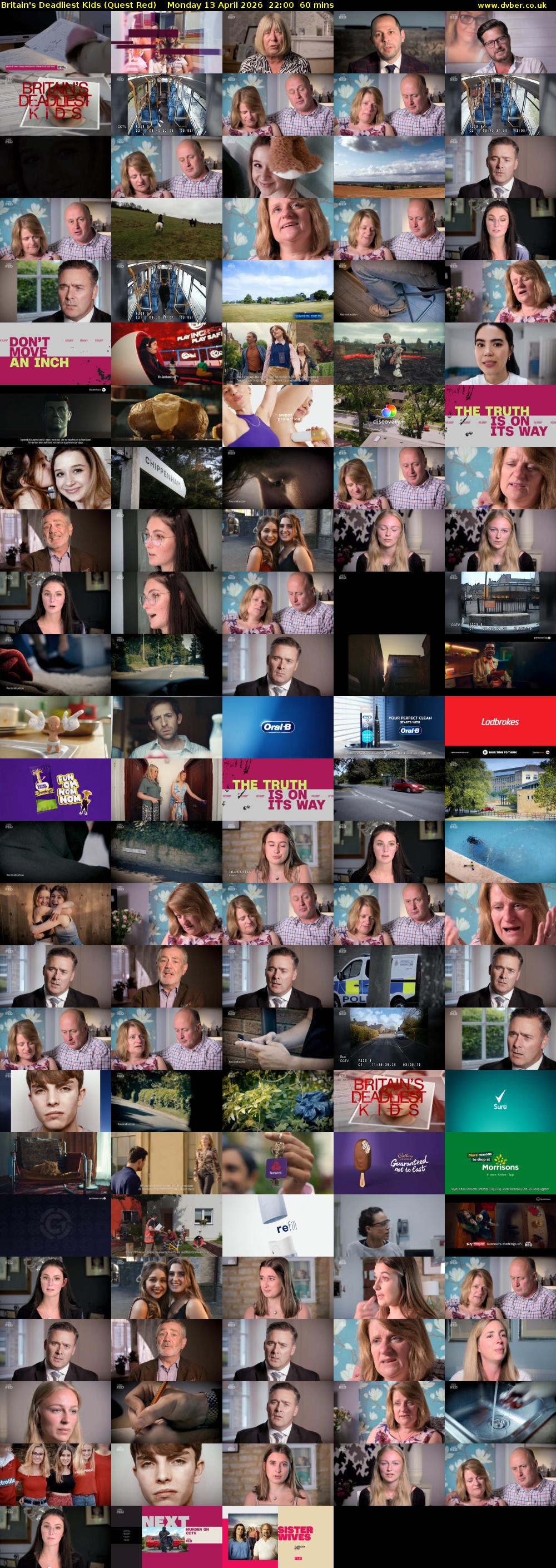 Britain's Deadliest Kids (Quest Red) Monday 13 April 2026 22:00 - 23:00