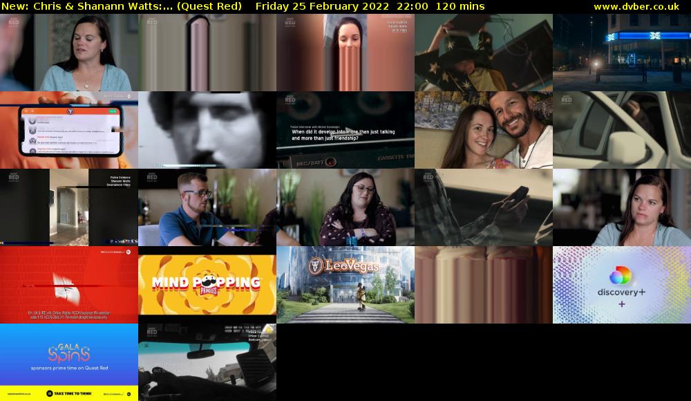 Chris & Shanann Watts:... (Quest Red) Friday 25 February 2022 22:00 - 00:00
