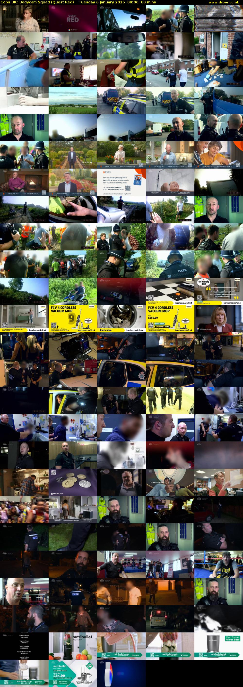 Cops UK: Bodycam Squad (Quest Red) Tuesday 6 January 2026 09:00 - 10:00