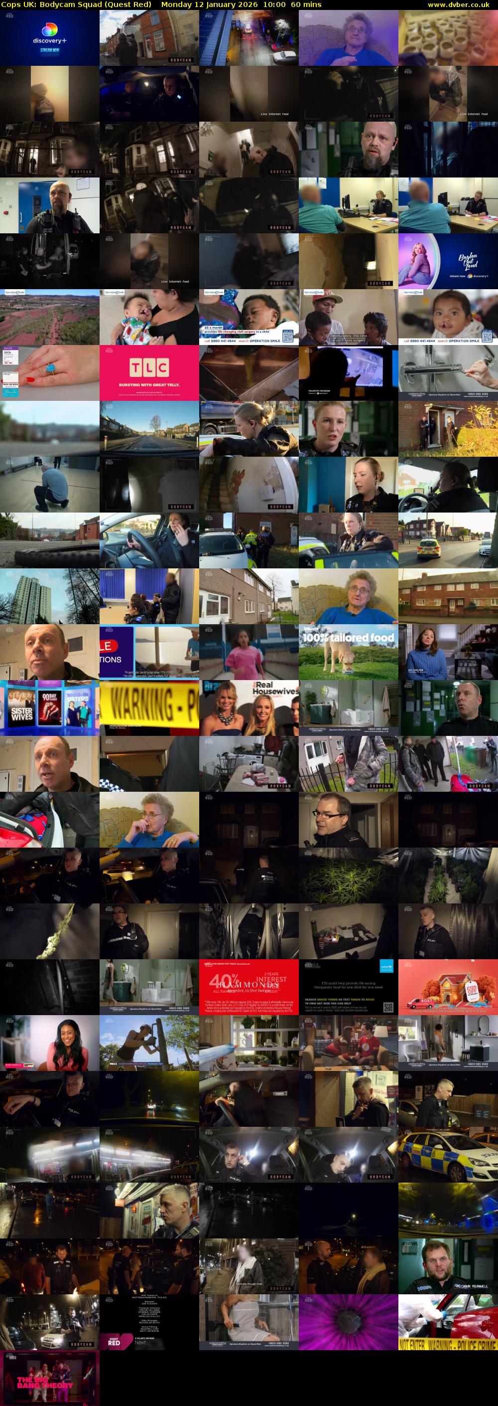 Cops UK: Bodycam Squad (Quest Red) Monday 12 January 2026 10:00 - 11:00