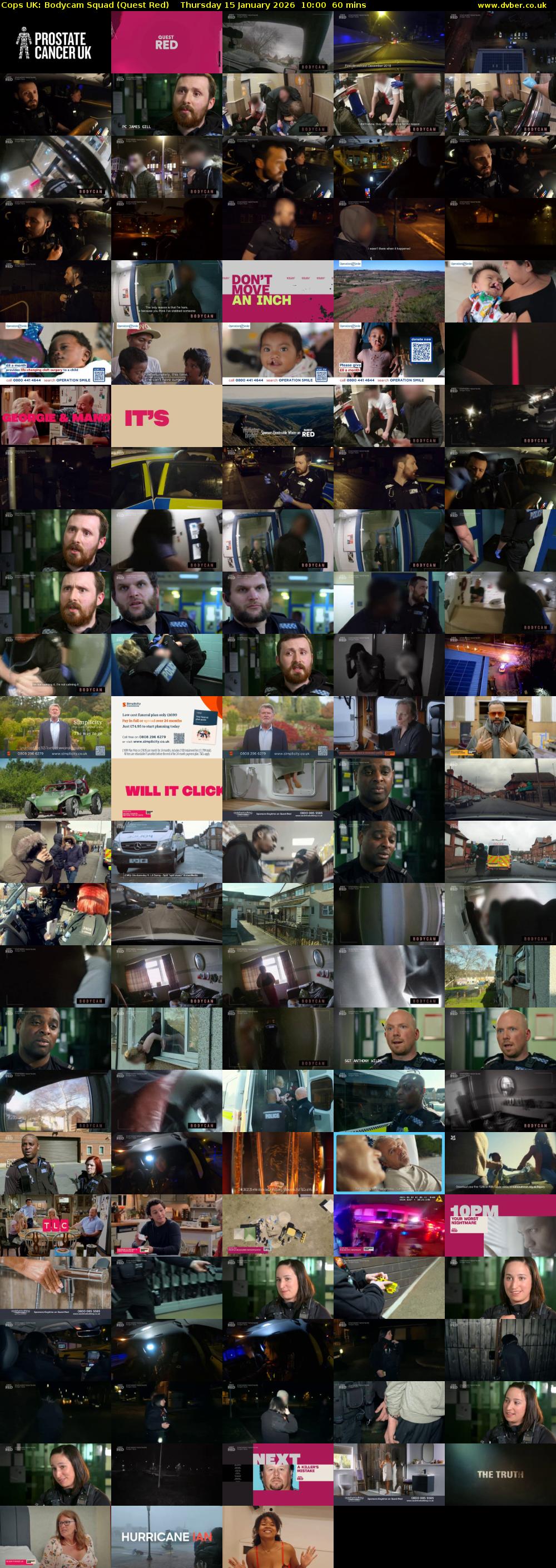 Cops UK: Bodycam Squad (Quest Red) Thursday 15 January 2026 10:00 - 11:00