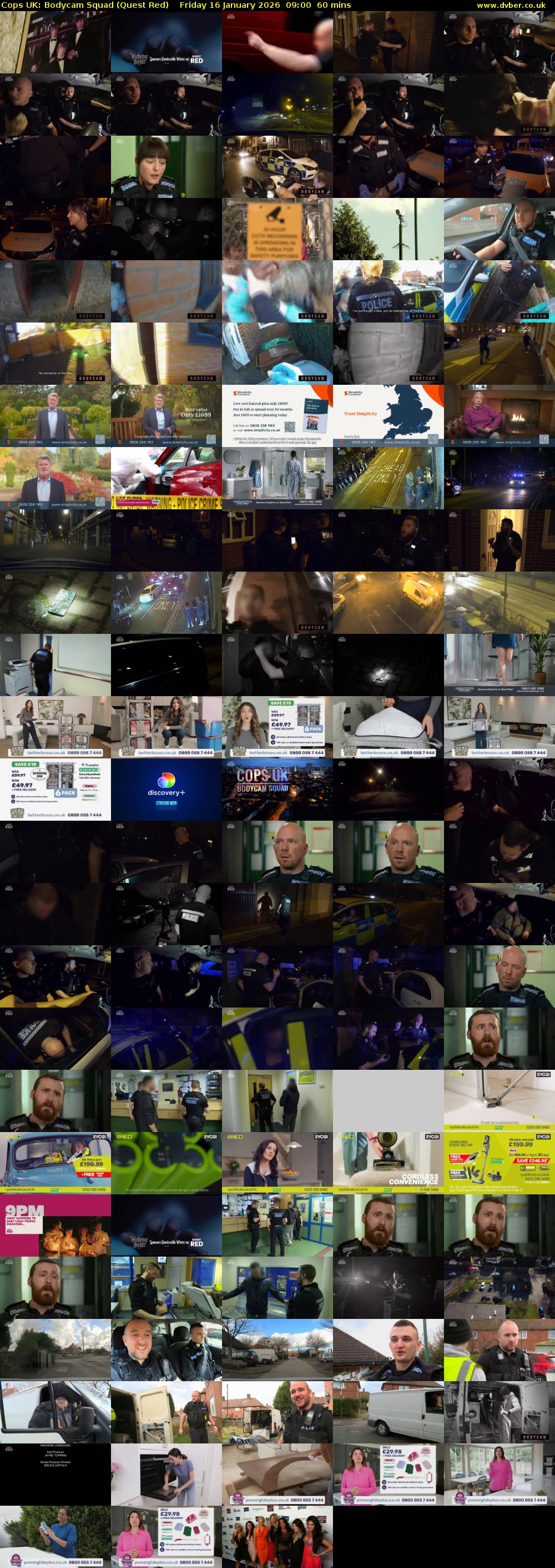 Cops UK: Bodycam Squad (Quest Red) Friday 16 January 2026 09:00 - 10:00