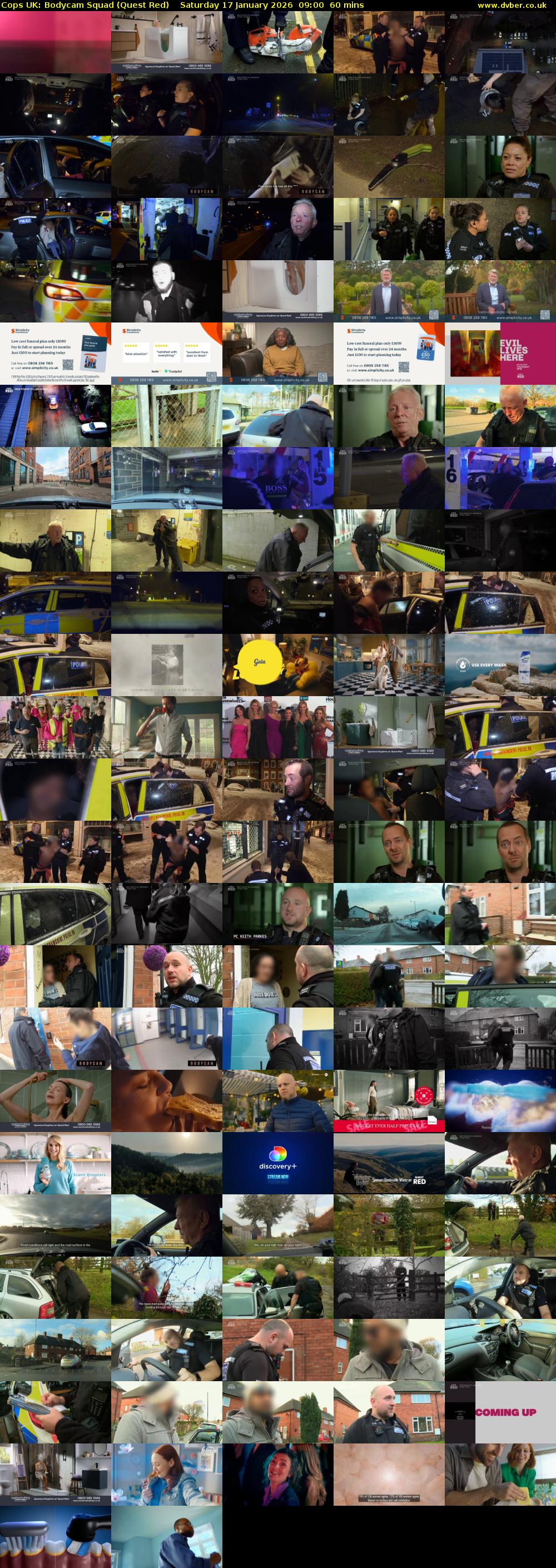 Cops UK: Bodycam Squad (Quest Red) Saturday 17 January 2026 09:00 - 10:00