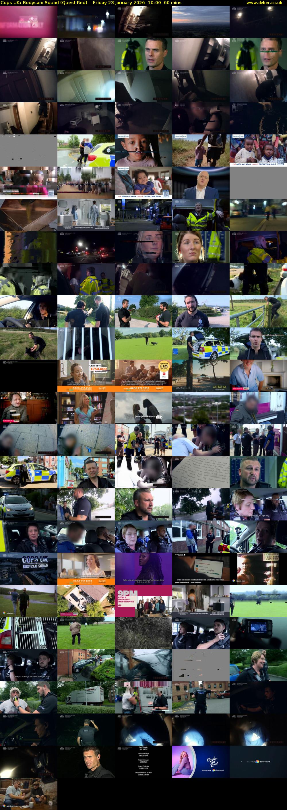Cops UK: Bodycam Squad (Quest Red) Friday 23 January 2026 10:00 - 11:00