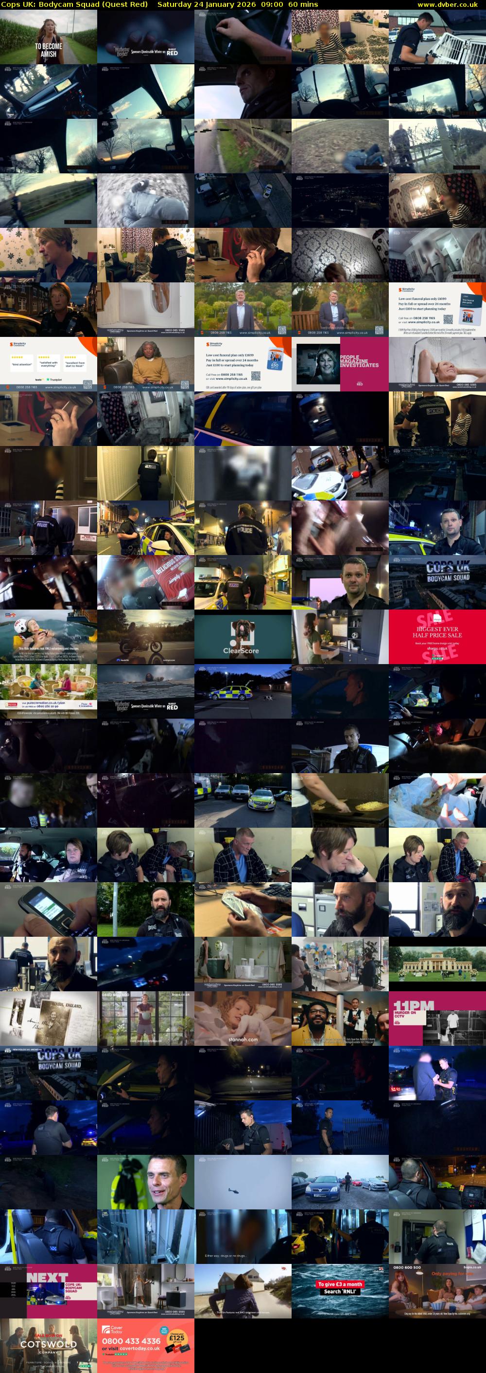 Cops UK: Bodycam Squad (Quest Red) Saturday 24 January 2026 09:00 - 10:00