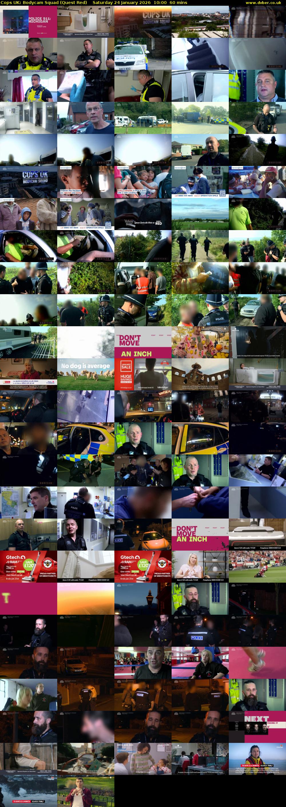 Cops UK: Bodycam Squad (Quest Red) Saturday 24 January 2026 10:00 - 11:00