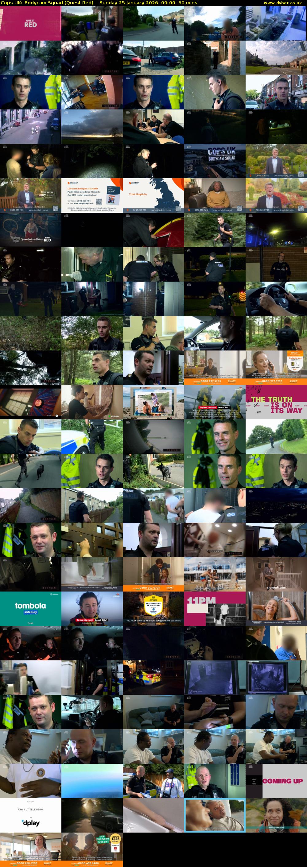 Cops UK: Bodycam Squad (Quest Red) Sunday 25 January 2026 09:00 - 10:00