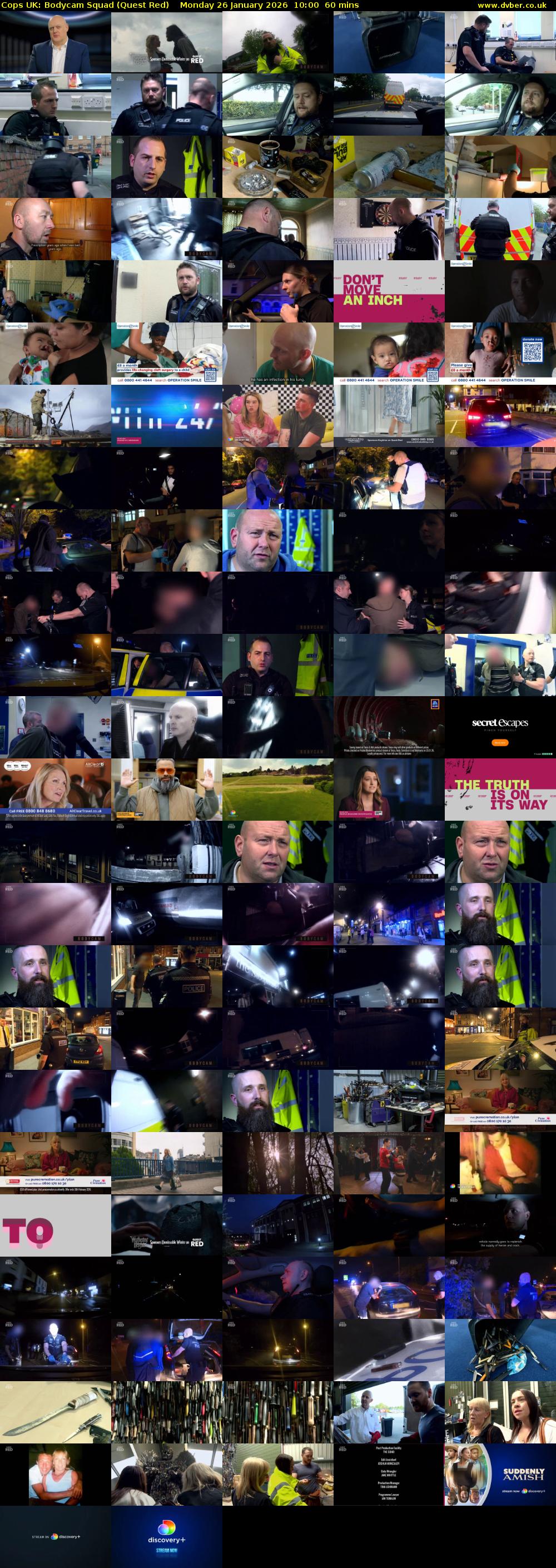 Cops UK: Bodycam Squad (Quest Red) Monday 26 January 2026 10:00 - 11:00