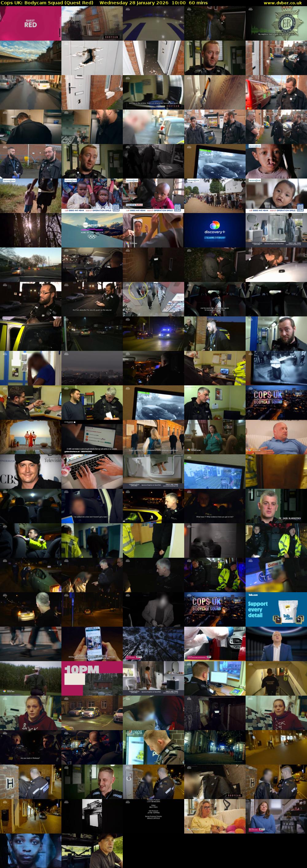 Cops UK: Bodycam Squad (Quest Red) Wednesday 28 January 2026 10:00 - 11:00