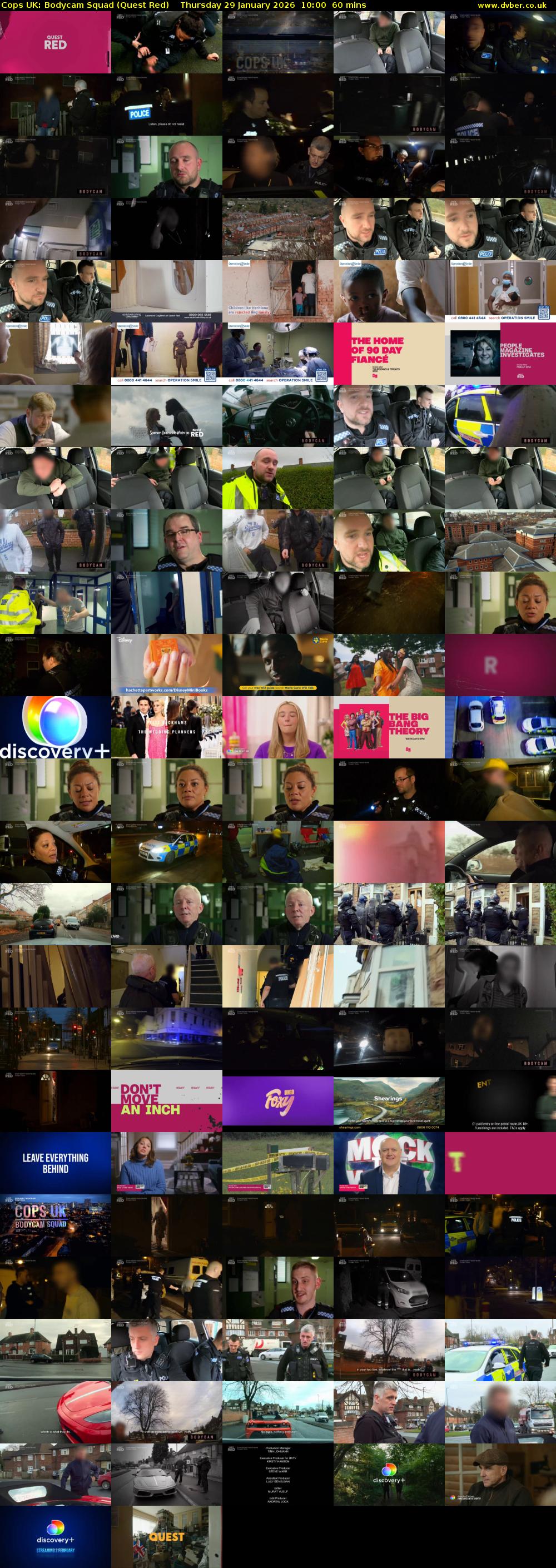Cops UK: Bodycam Squad (Quest Red) Thursday 29 January 2026 10:00 - 11:00