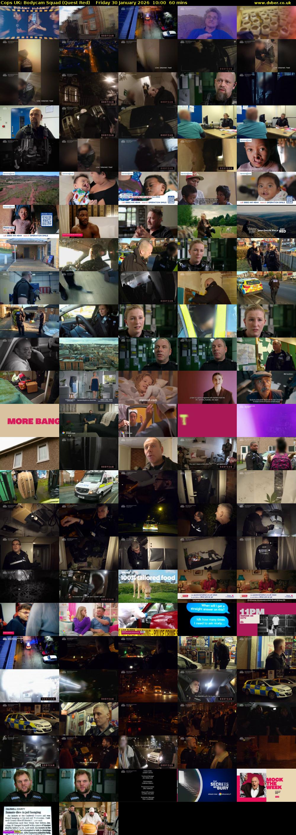 Cops UK: Bodycam Squad (Quest Red) Friday 30 January 2026 10:00 - 11:00