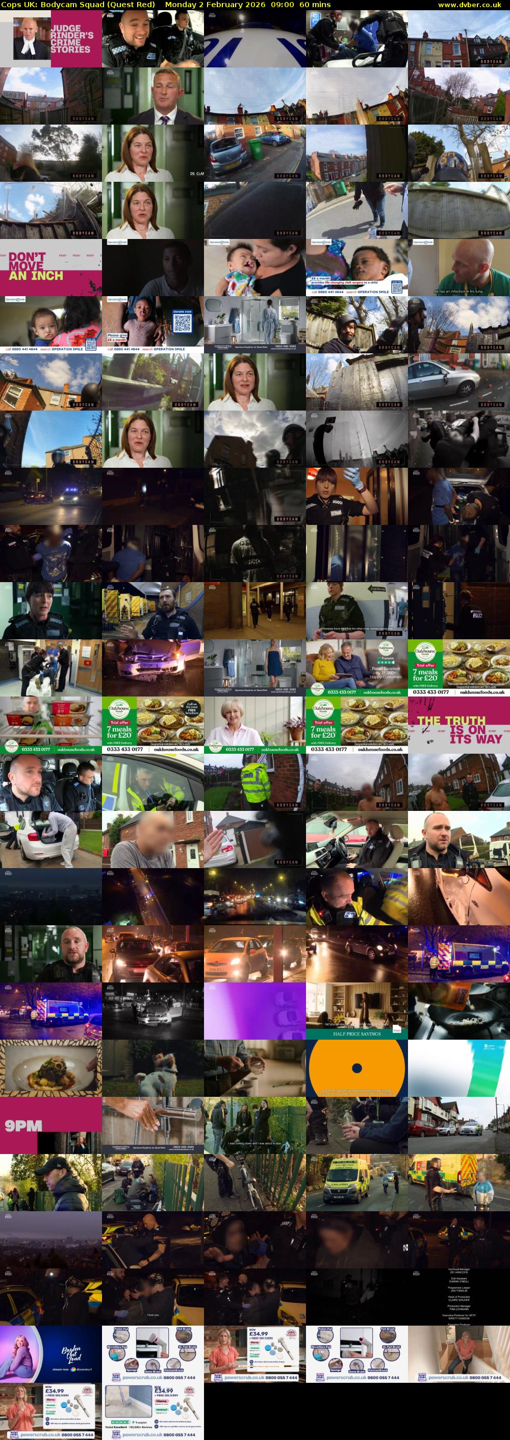 Cops UK: Bodycam Squad (Quest Red) Monday 2 February 2026 09:00 - 10:00