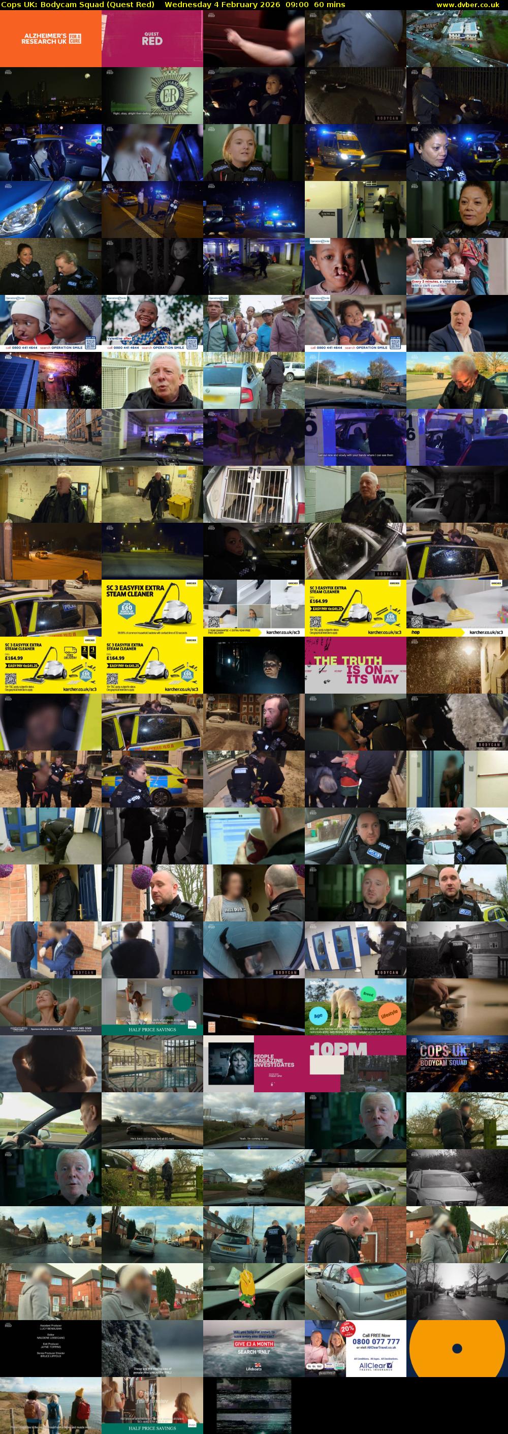 Cops UK: Bodycam Squad (Quest Red) Wednesday 4 February 2026 09:00 - 10:00