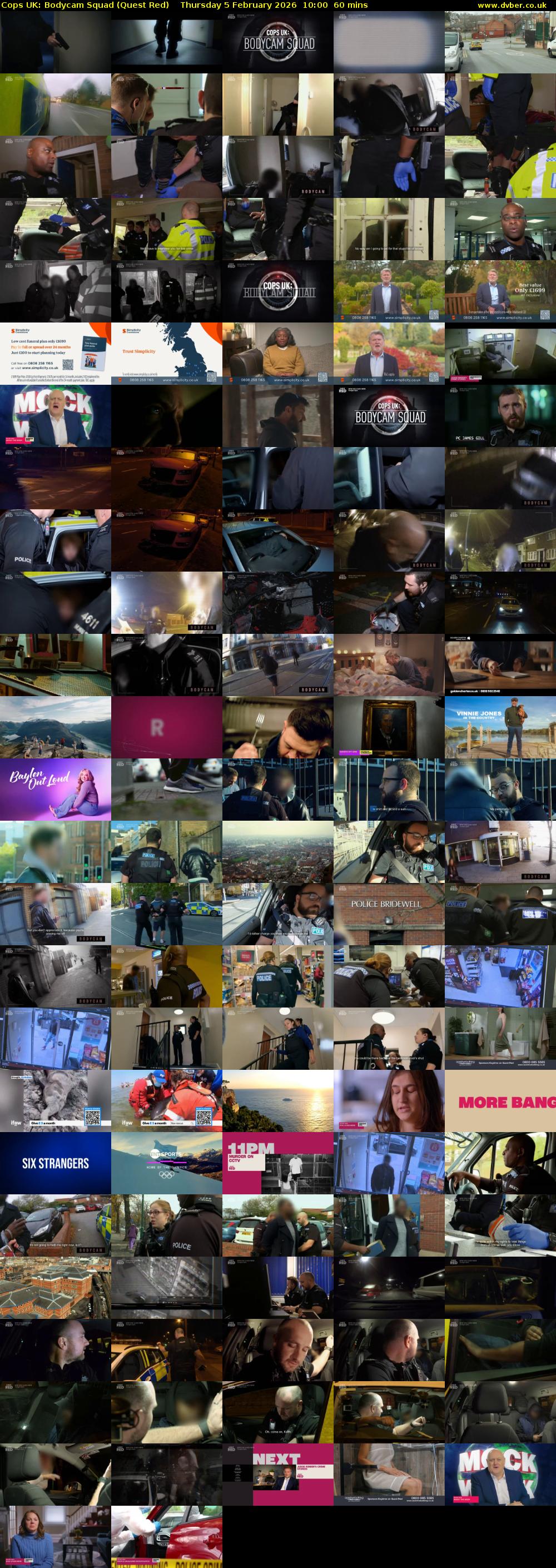 Cops UK: Bodycam Squad (Quest Red) Thursday 5 February 2026 10:00 - 11:00
