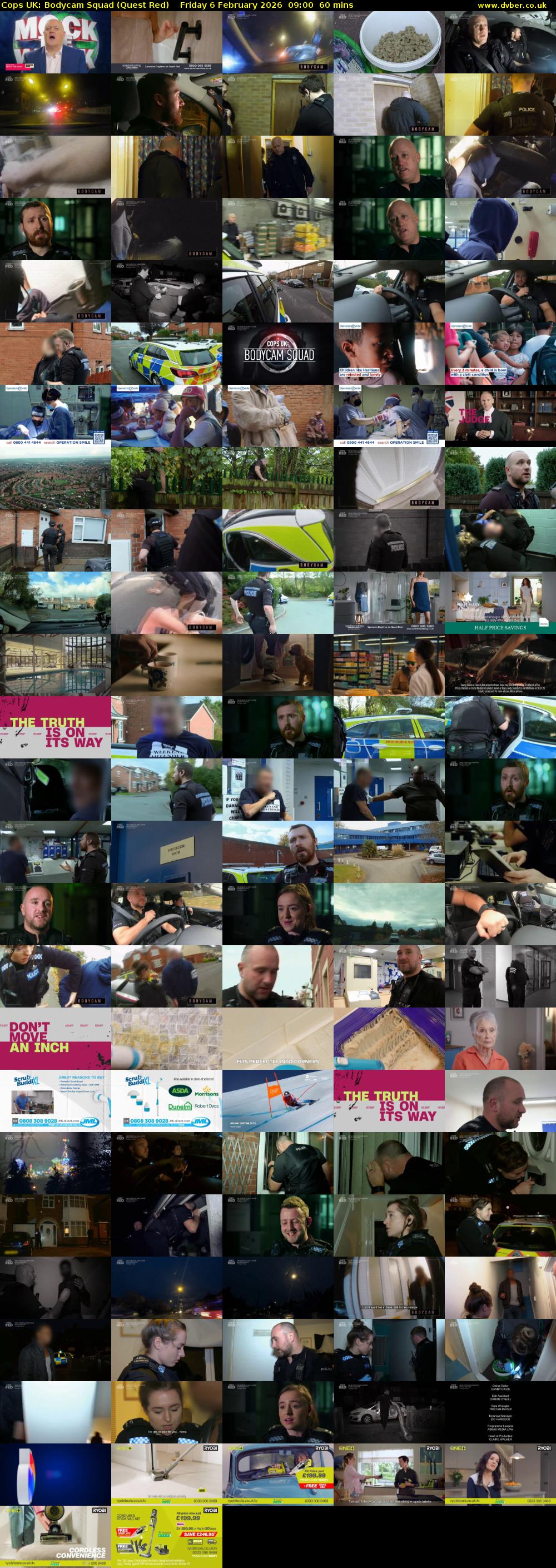 Cops UK: Bodycam Squad (Quest Red) Friday 6 February 2026 09:00 - 10:00