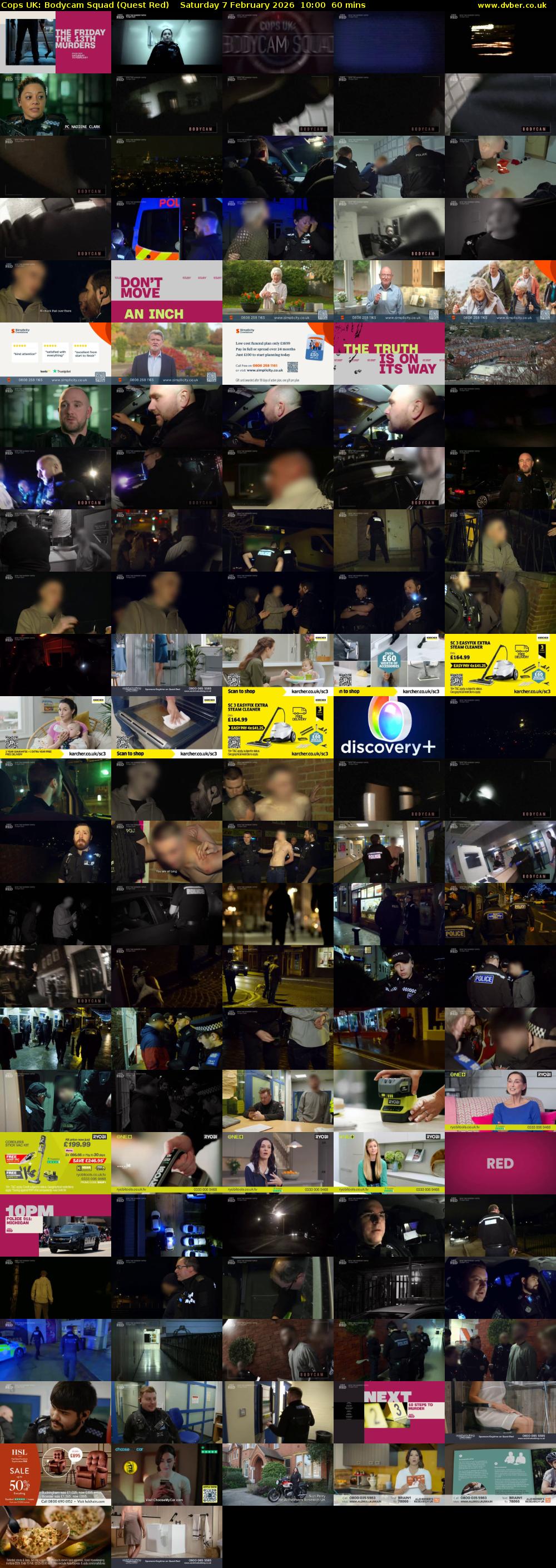 Cops UK: Bodycam Squad (Quest Red) Saturday 7 February 2026 10:00 - 11:00
