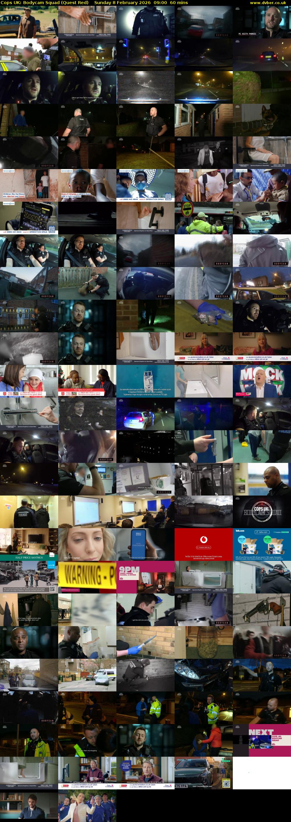 Cops UK: Bodycam Squad (Quest Red) Sunday 8 February 2026 09:00 - 10:00