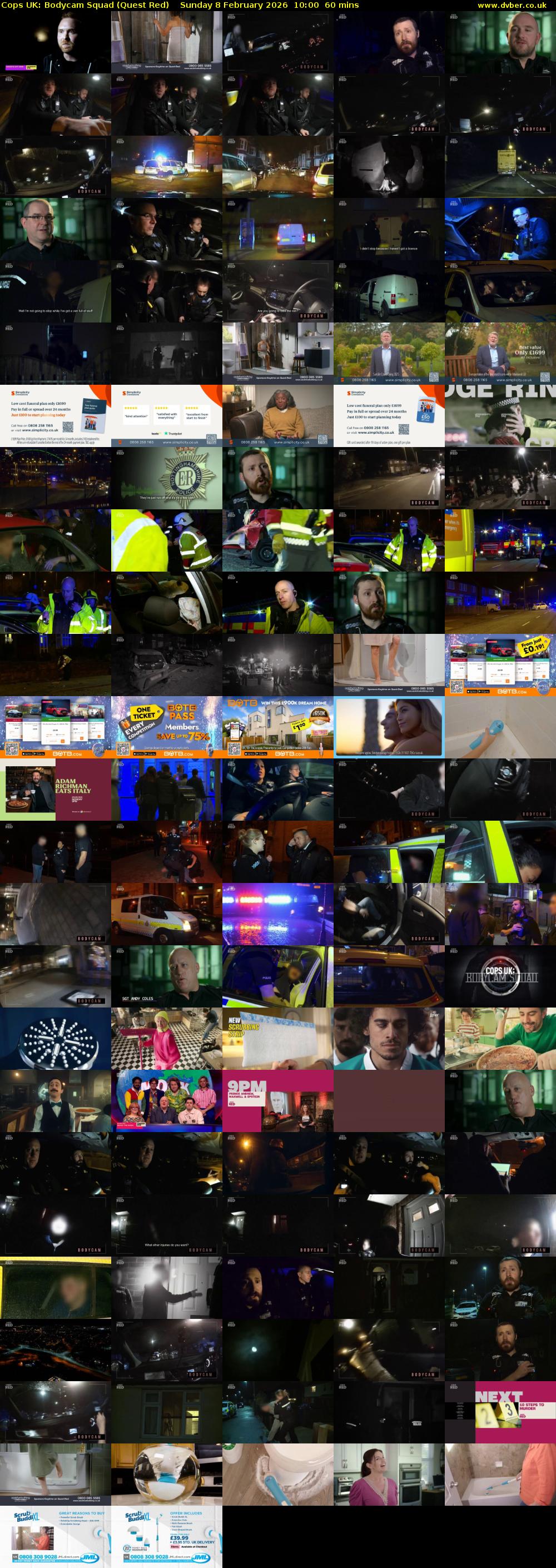 Cops UK: Bodycam Squad (Quest Red) Sunday 8 February 2026 10:00 - 11:00
