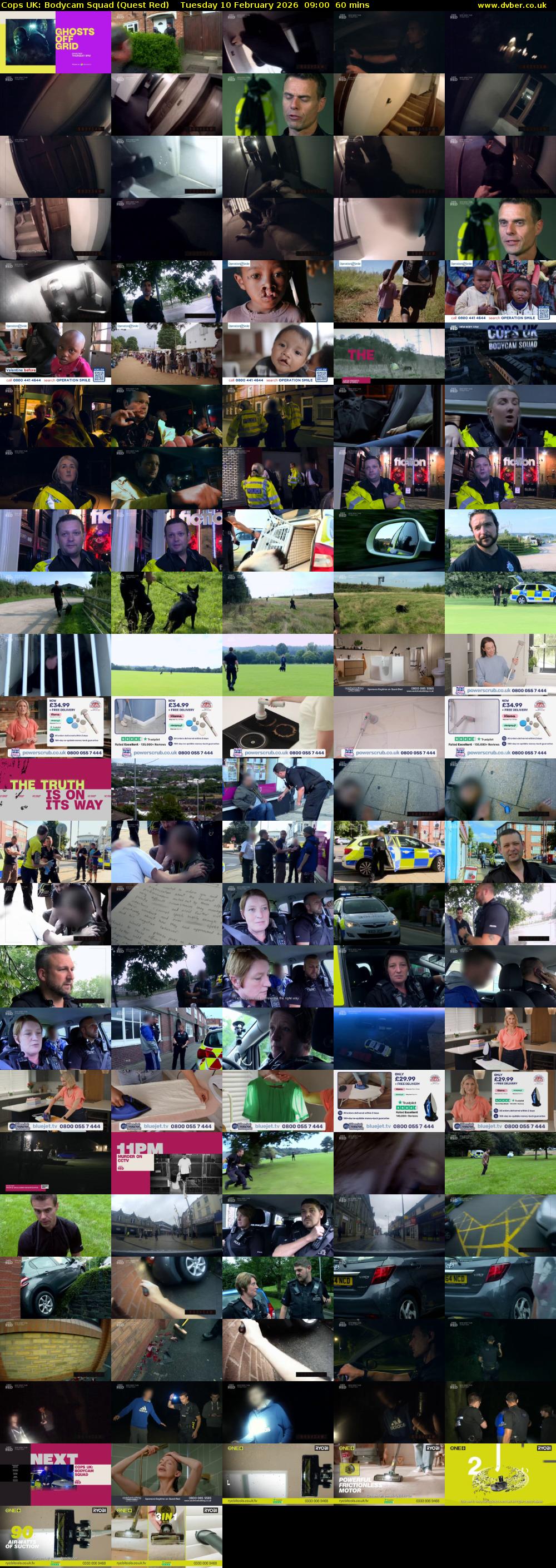 Cops UK: Bodycam Squad (Quest Red) Tuesday 10 February 2026 09:00 - 10:00