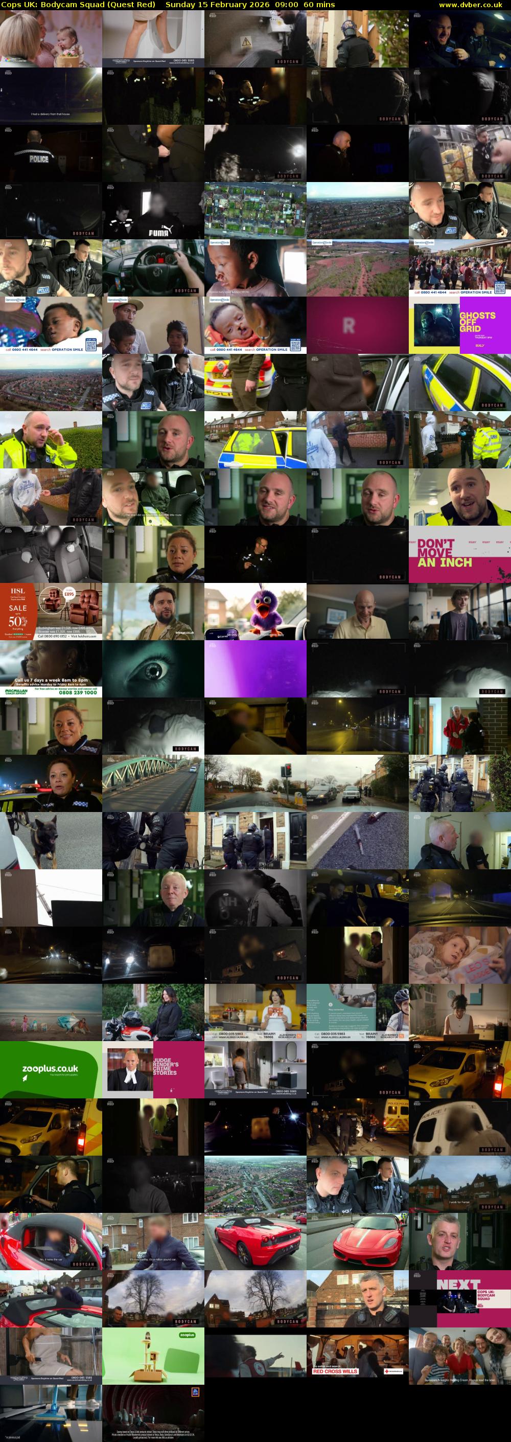 Cops UK: Bodycam Squad (Quest Red) Sunday 15 February 2026 09:00 - 10:00