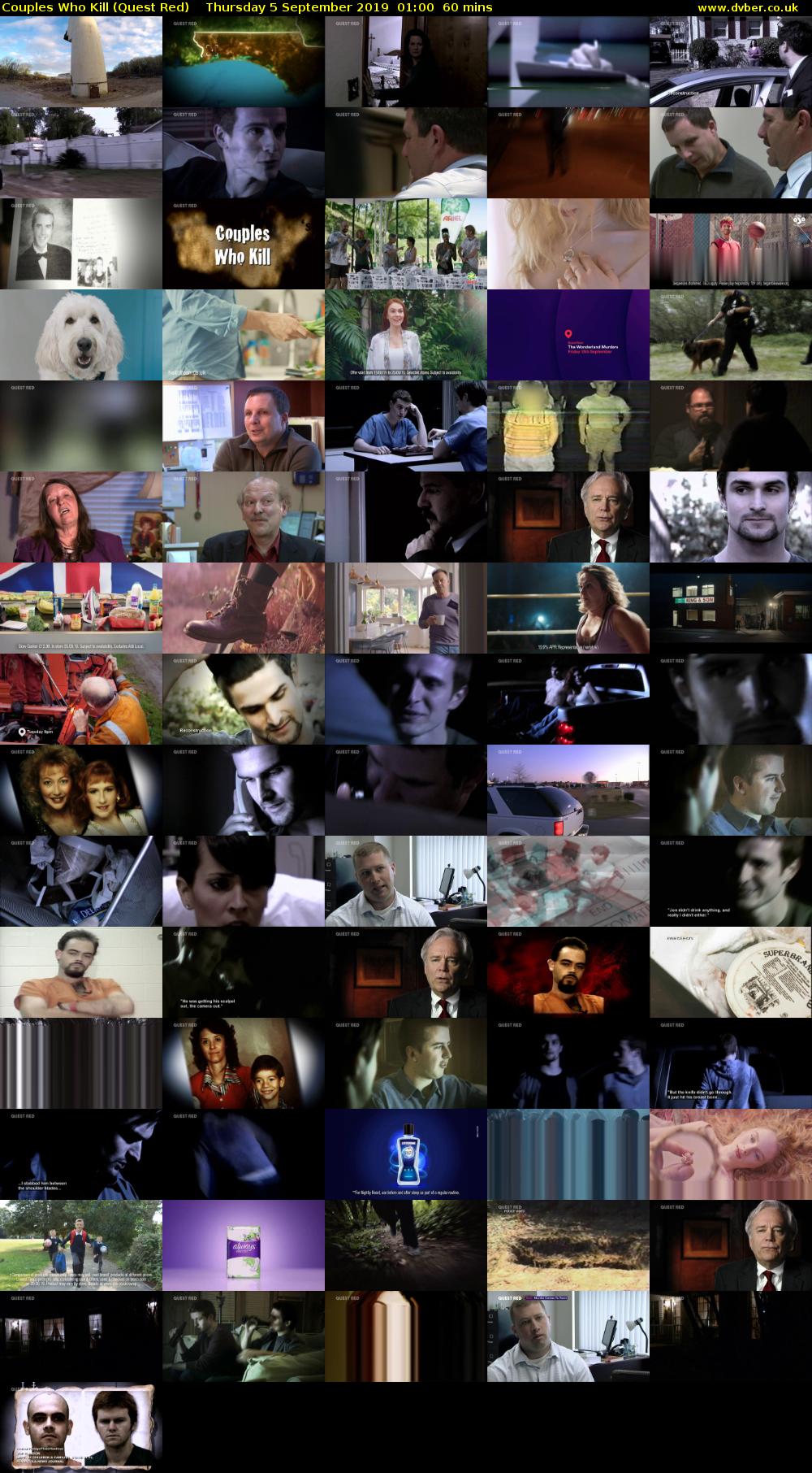 Couples Who Kill (Quest Red) Thursday 5 September 2019 01:00 - 02:00