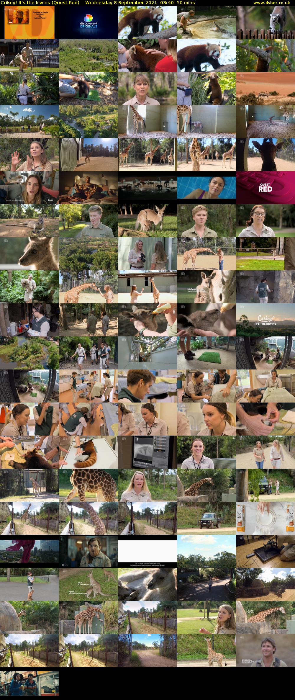 Crikey! It's the Irwins (Quest Red) Wednesday 8 September 2021 04:40 - 05:30