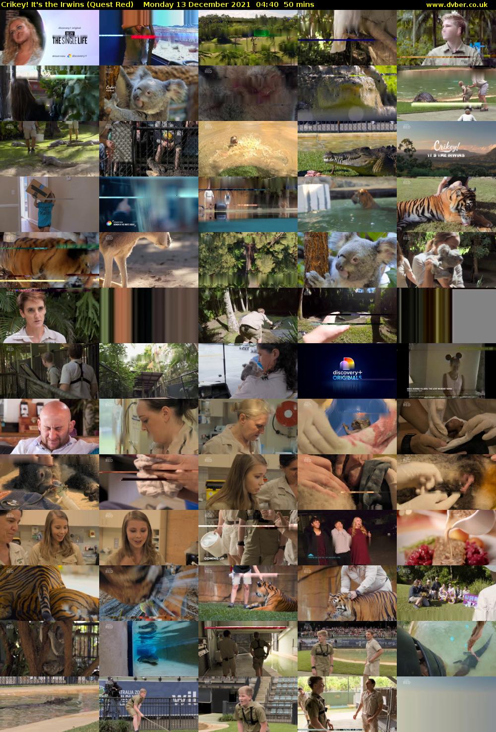 Crikey! It's the Irwins (Quest Red) Monday 13 December 2021 04:40 - 05:30