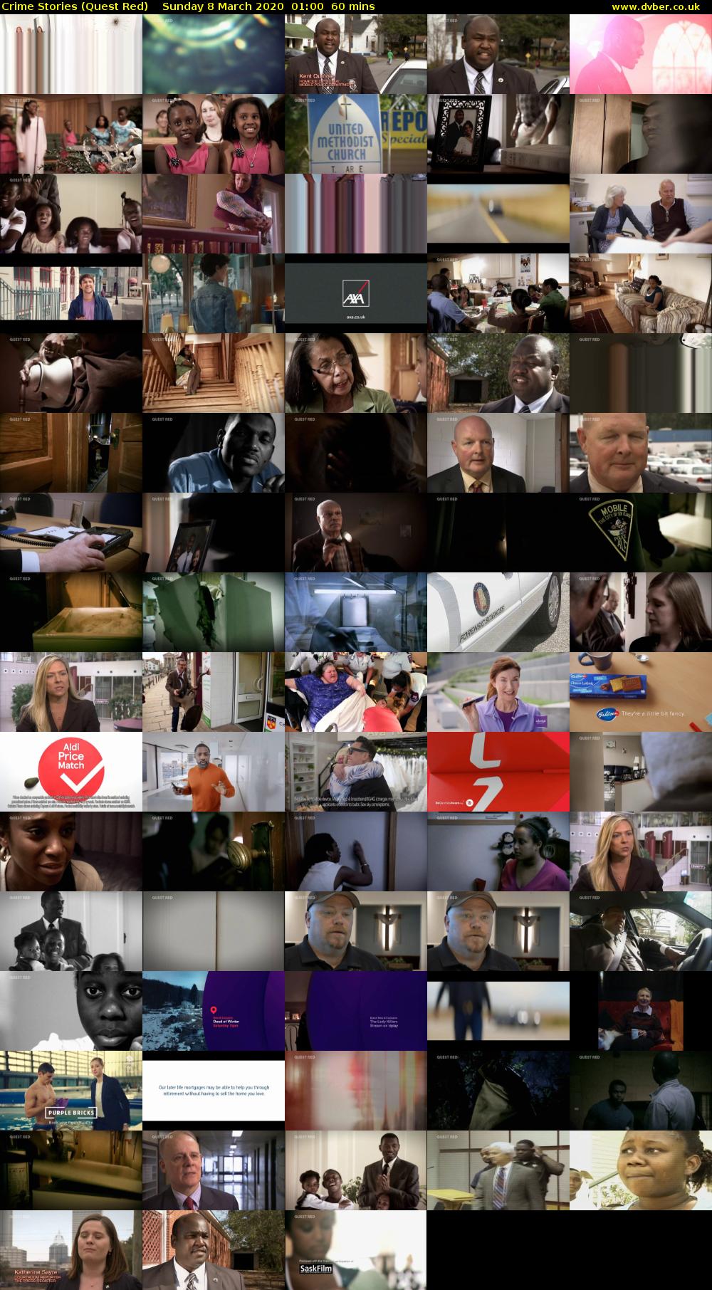 Crime Stories (Quest Red) Sunday 8 March 2020 01:00 - 02:00