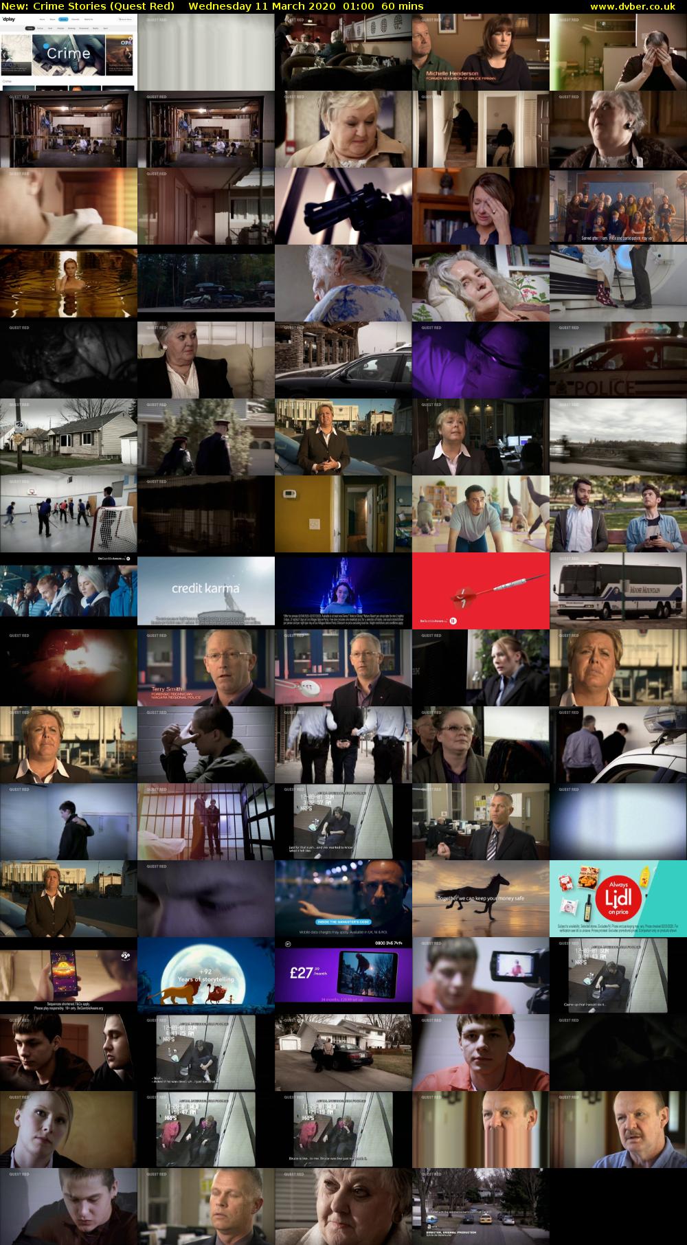 Crime Stories (Quest Red) Wednesday 11 March 2020 01:00 - 02:00