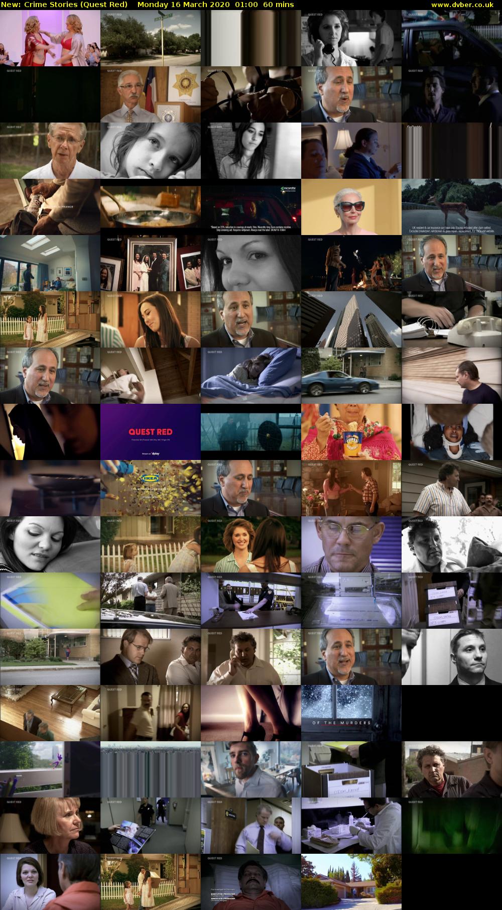 Crime Stories (Quest Red) Monday 16 March 2020 01:00 - 02:00