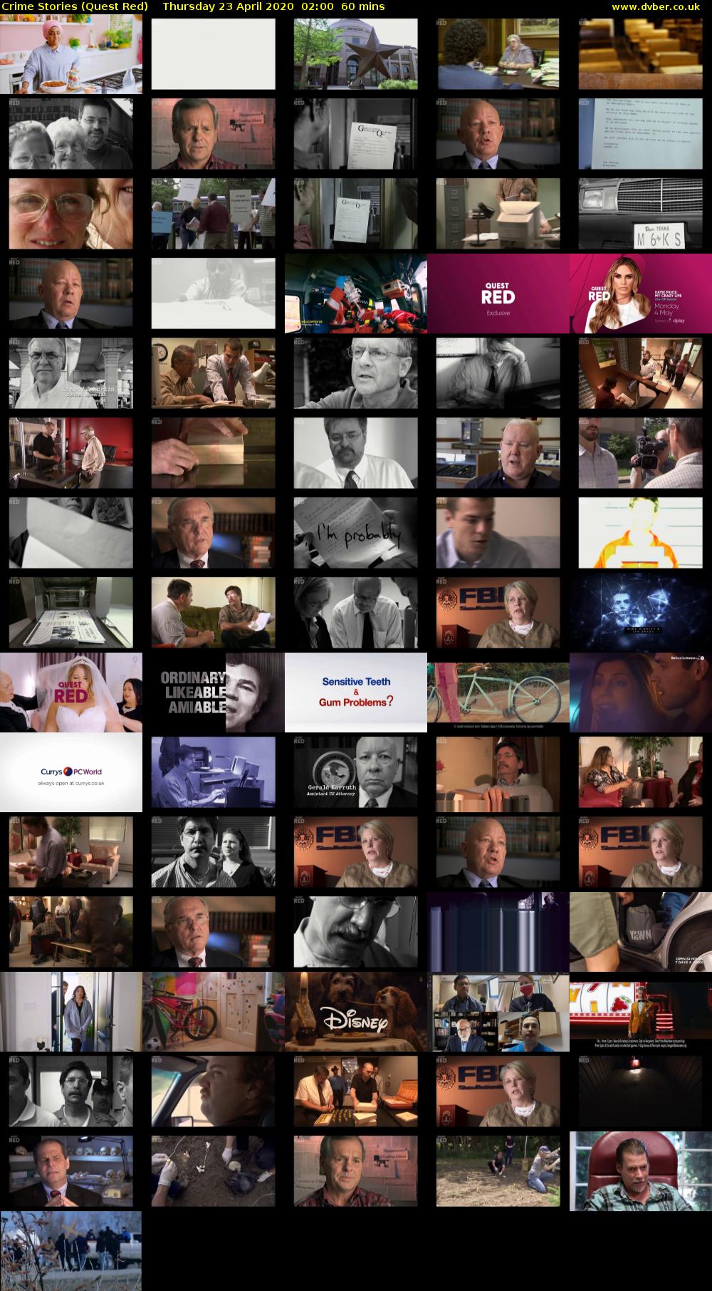 Crime Stories (Quest Red) Thursday 23 April 2020 02:00 - 03:00