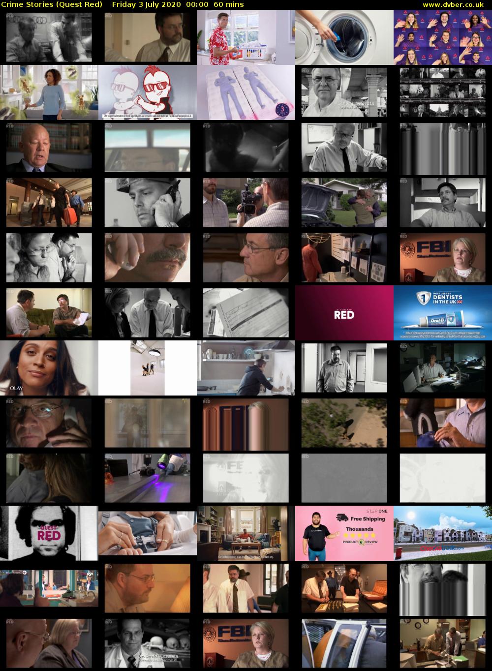 Crime Stories (Quest Red) Friday 3 July 2020 00:00 - 01:00