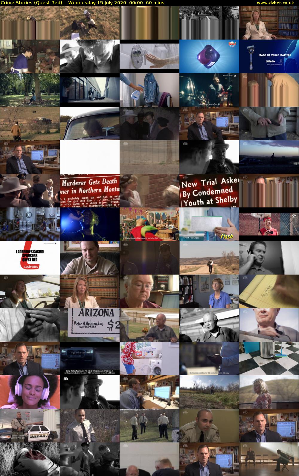 Crime Stories (Quest Red) Wednesday 15 July 2020 00:00 - 01:00