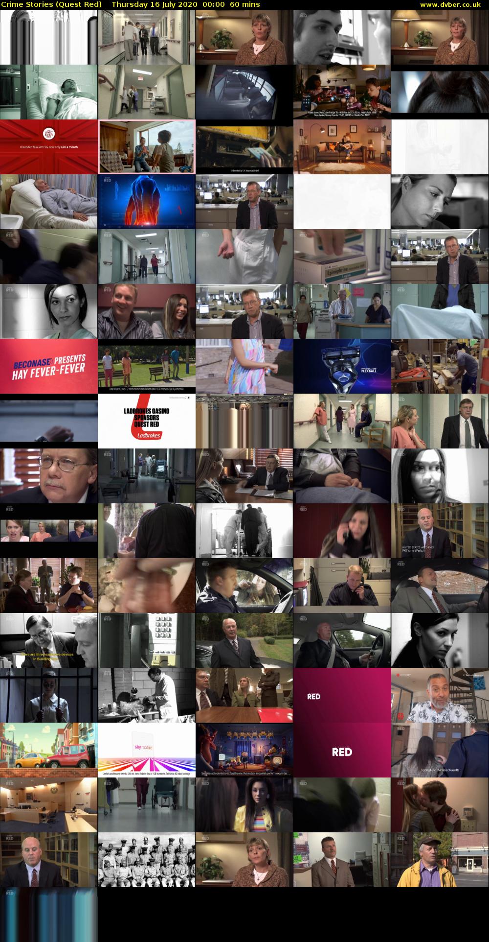 Crime Stories (Quest Red) Thursday 16 July 2020 00:00 - 01:00
