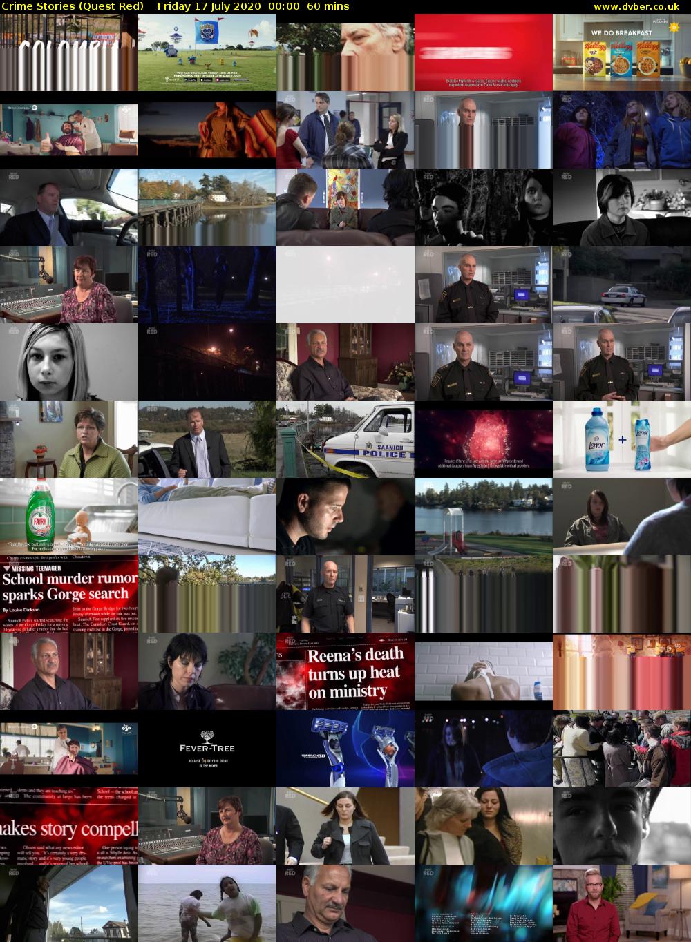 Crime Stories (Quest Red) Friday 17 July 2020 00:00 - 01:00