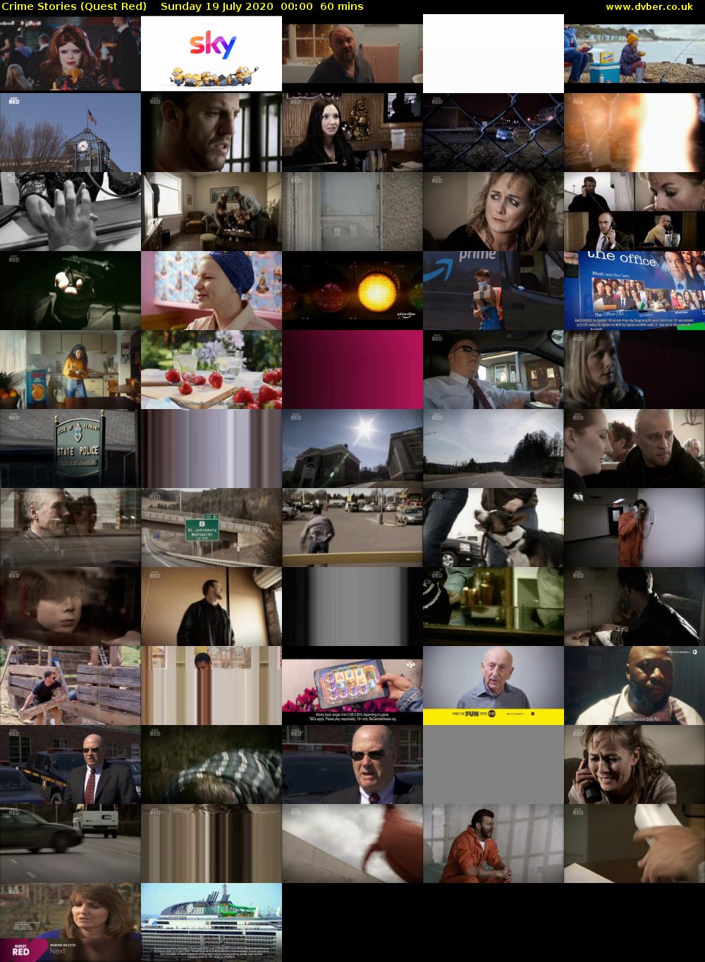 Crime Stories (Quest Red) Sunday 19 July 2020 00:00 - 01:00