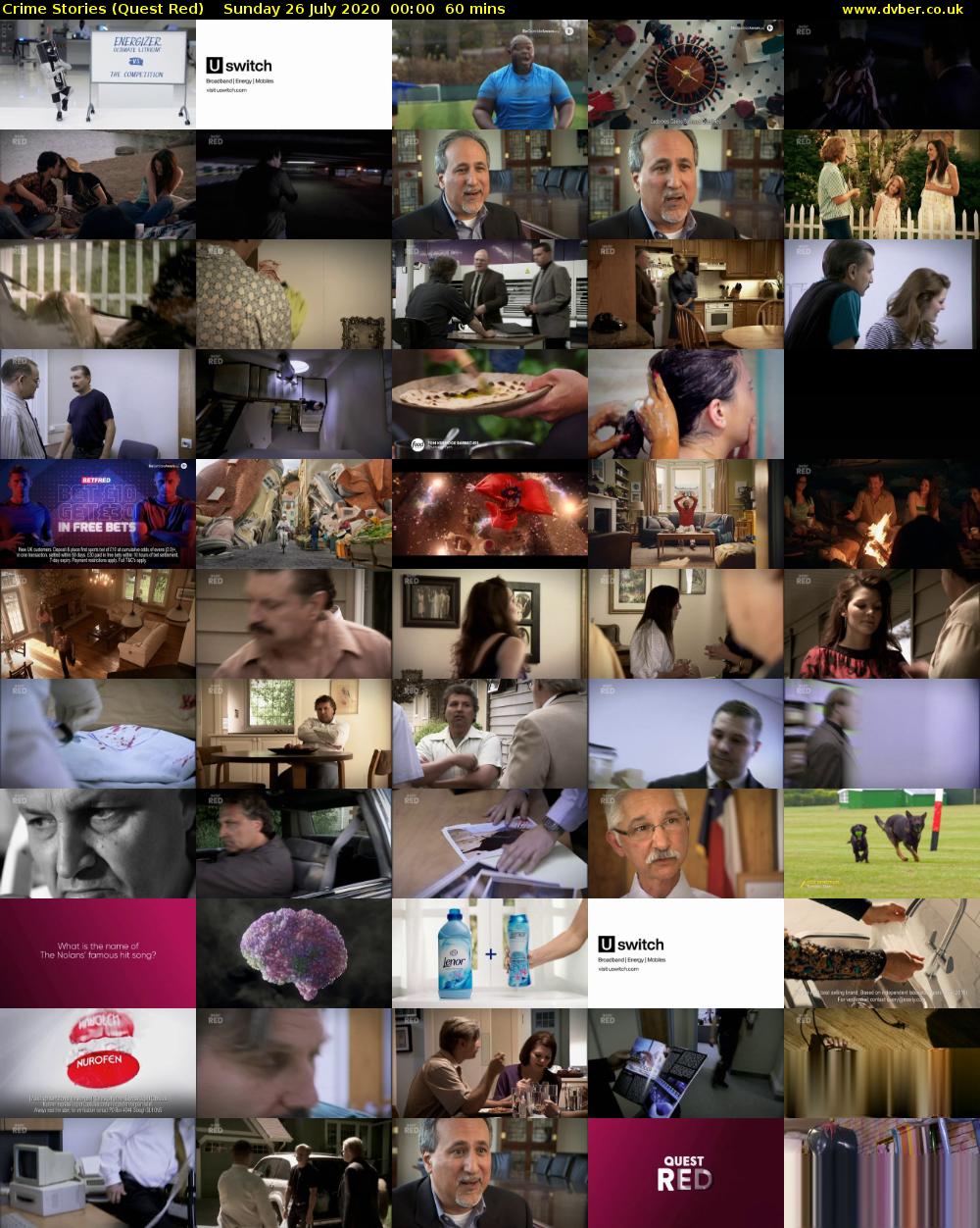 Crime Stories (Quest Red) Sunday 26 July 2020 00:00 - 01:00