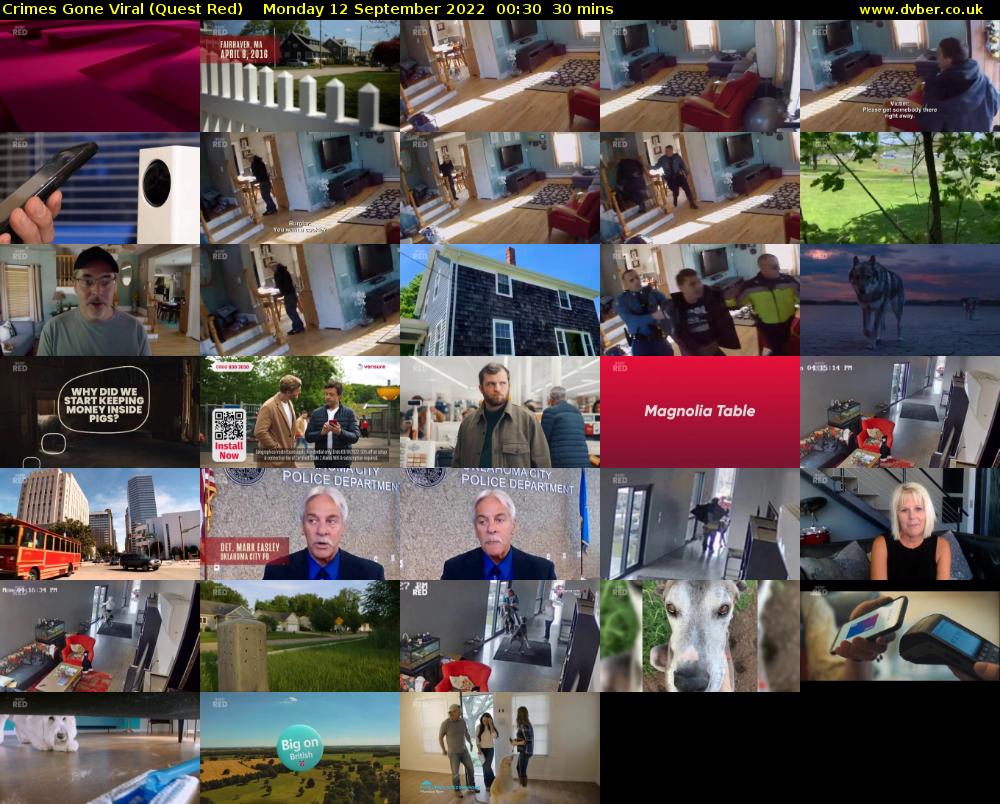 Crimes Gone Viral (Quest Red) Monday 12 September 2022 00:30 - 01:00
