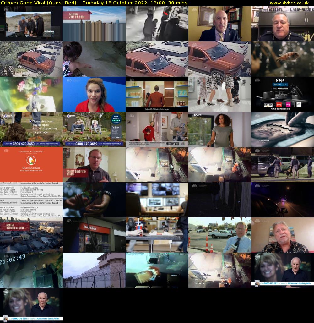 Crimes Gone Viral (Quest Red) Tuesday 18 October 2022 13:00 - 13:30