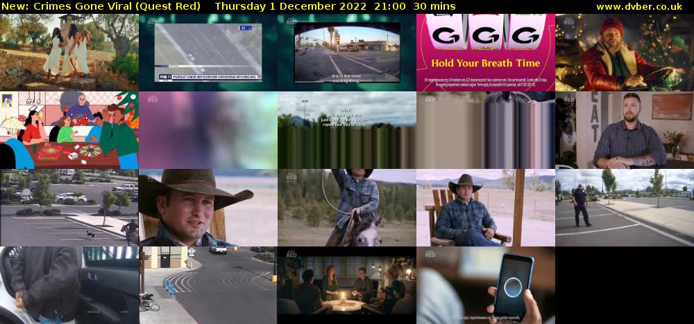 Crimes Gone Viral (Quest Red) Thursday 1 December 2022 21:00 - 21:30