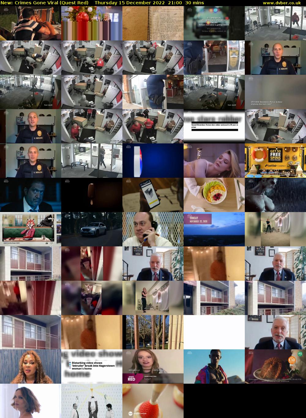 Crimes Gone Viral (Quest Red) Thursday 15 December 2022 21:00 - 21:30