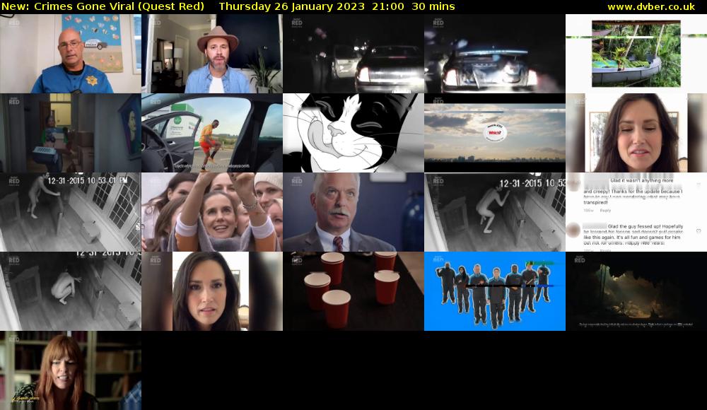 Crimes Gone Viral (Quest Red) Thursday 26 January 2023 21:00 - 21:30