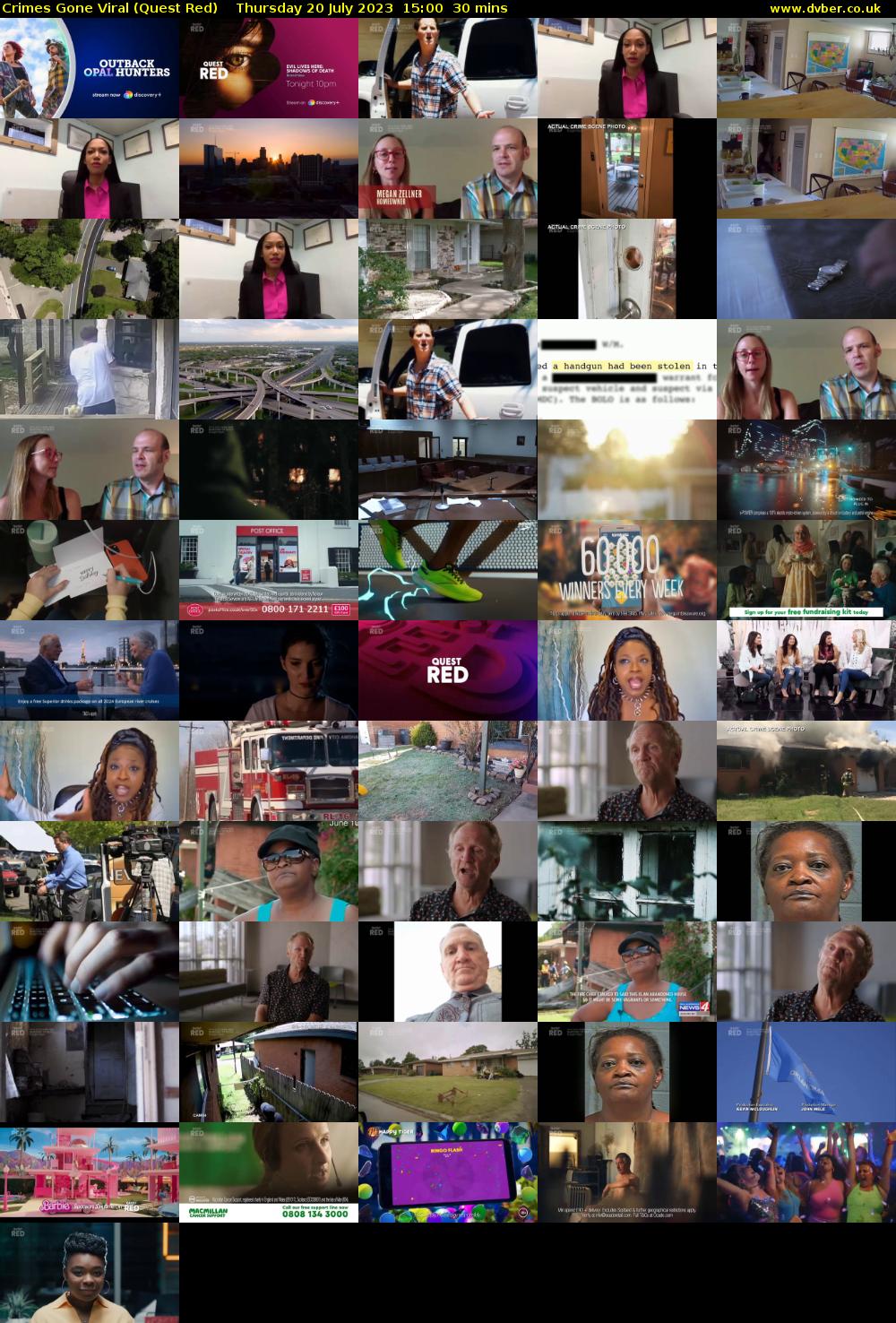 Crimes Gone Viral (Quest Red) Thursday 20 July 2023 15:00 - 15:30