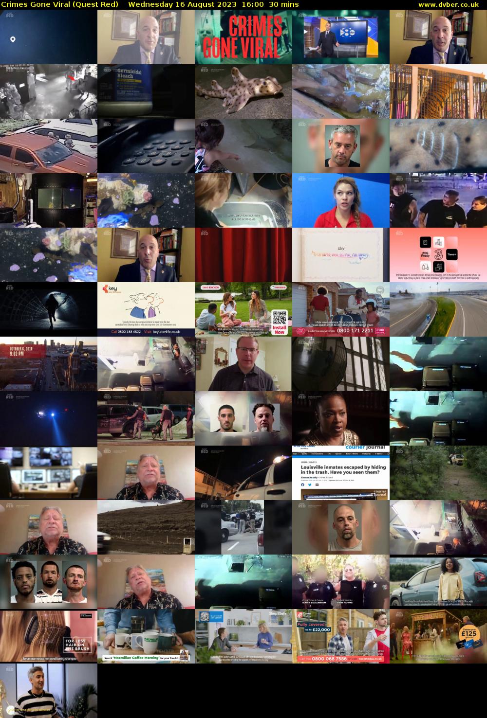 Crimes Gone Viral (Quest Red) Wednesday 16 August 2023 16:00 - 16:30