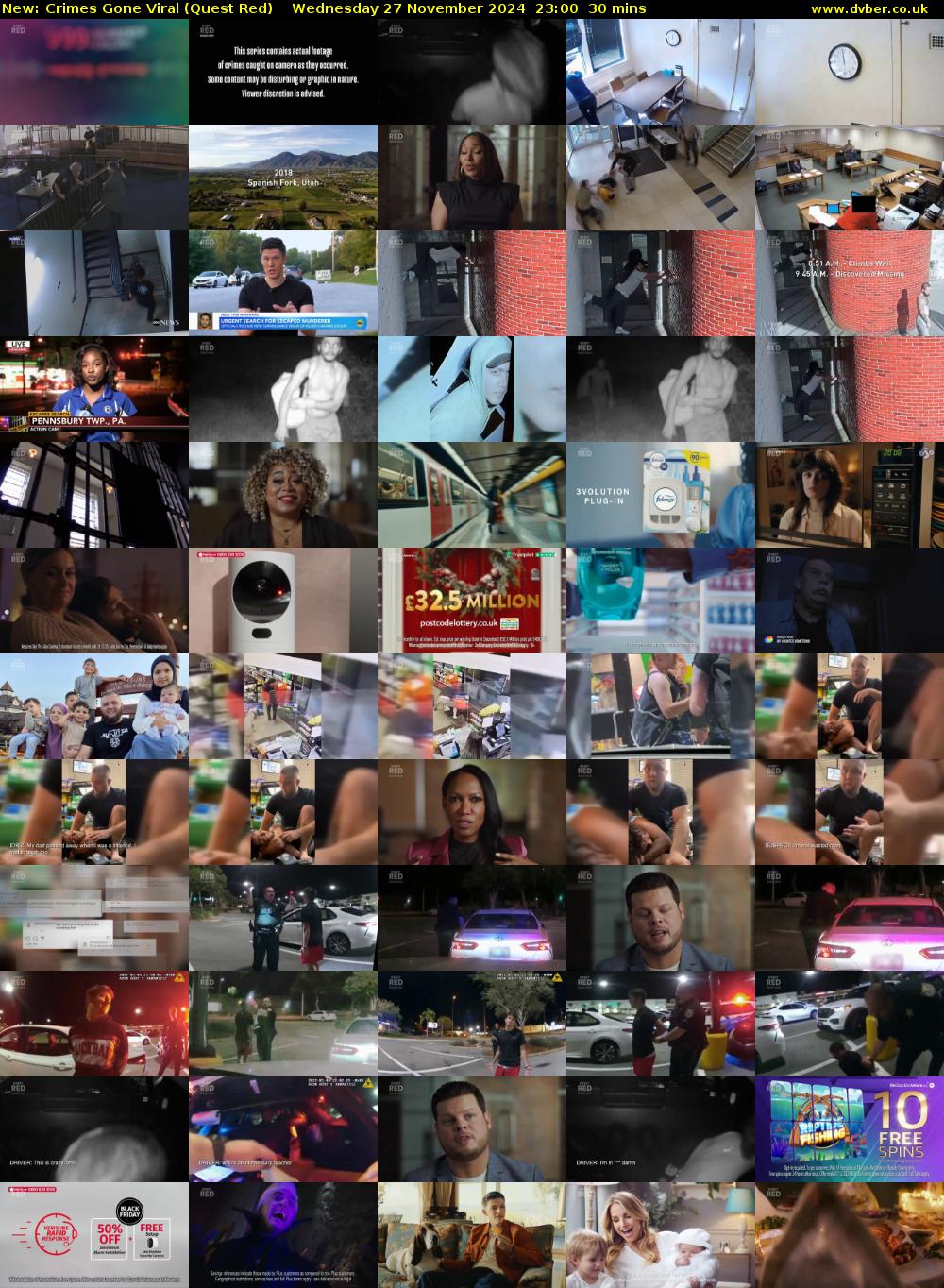 Crimes Gone Viral (Quest Red) Wednesday 27 November 2024 23:00 - 23:30