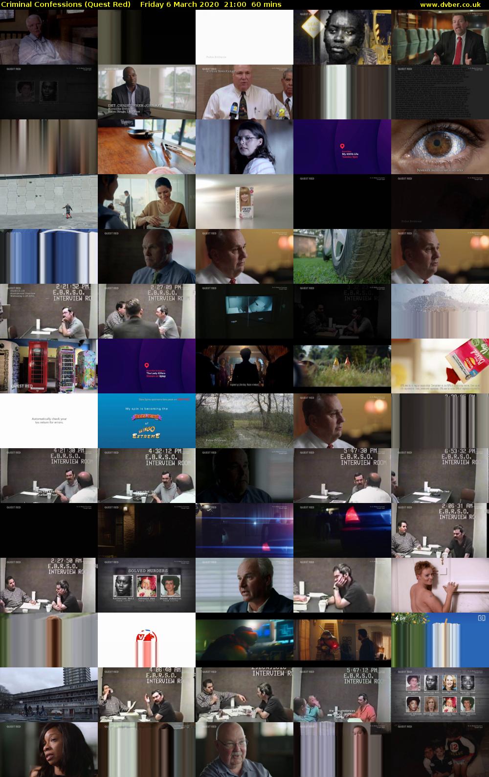 Criminal Confessions (Quest Red) Friday 6 March 2020 21:00 - 22:00