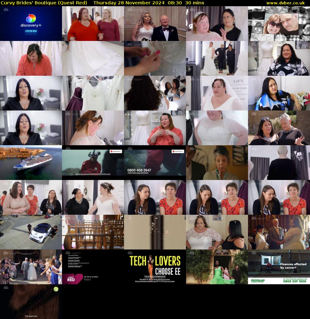 Curvy Brides' Boutique (Quest Red) Thursday 28 November 2024 08:30 - 09:00