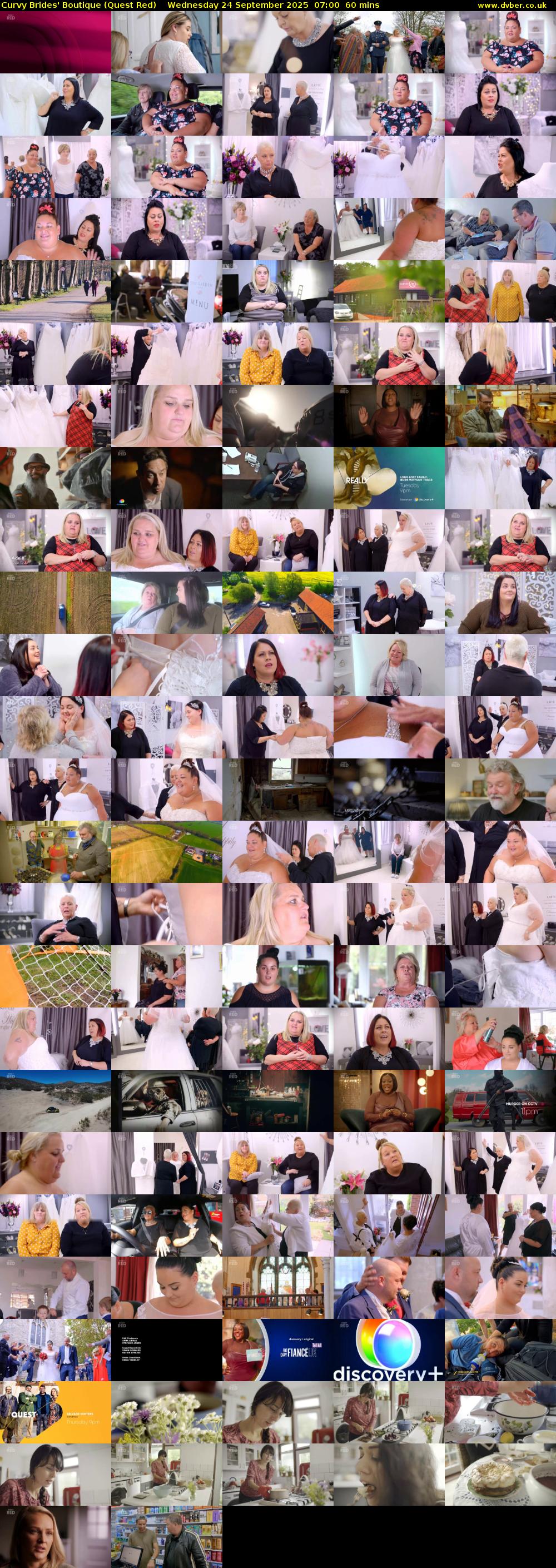 Curvy Brides' Boutique (Quest Red) Wednesday 24 September 2025 07:00 - 08:00