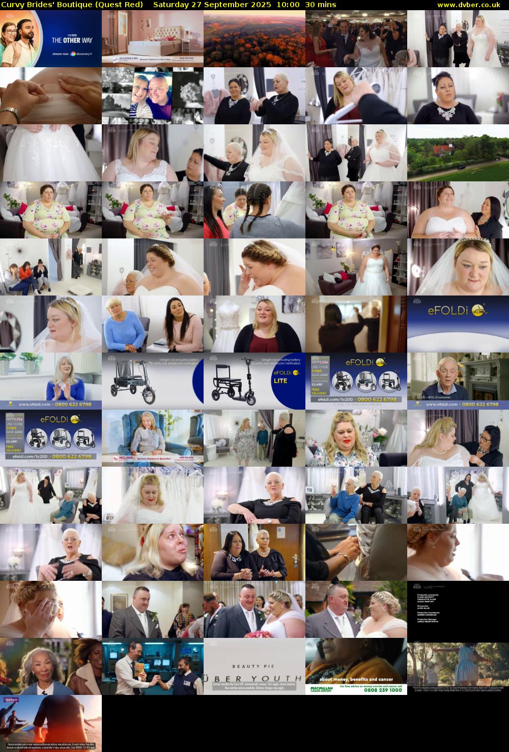 Curvy Brides' Boutique (Quest Red) Saturday 27 September 2025 10:00 - 10:30